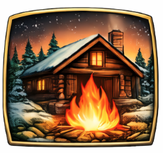Professional heating services - cozy cabin with fireplace