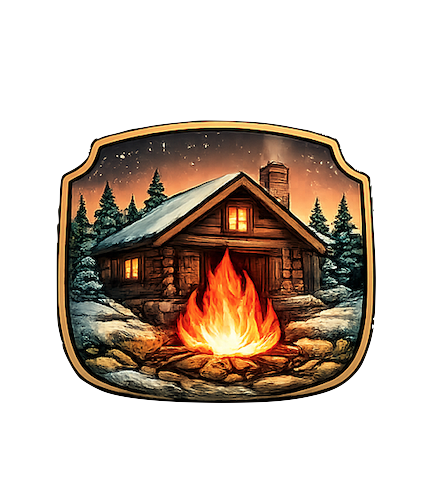 Heating services - cozy cabin with fireplace
