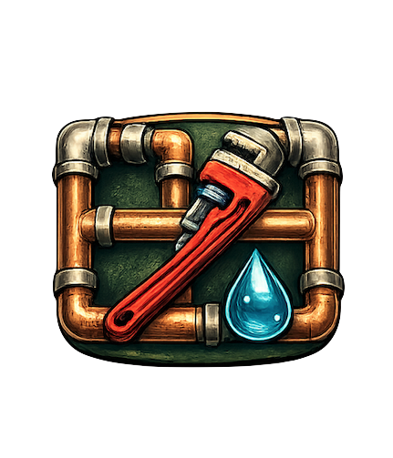 Plumbing services - pipes and wrench